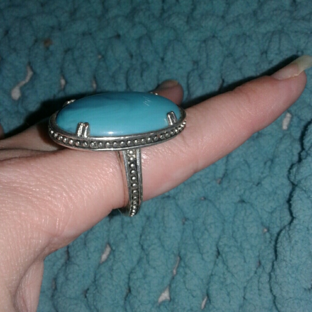 Turquoise ring size 7 - Picture 2 of 5